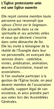 L’Église protestante unie 