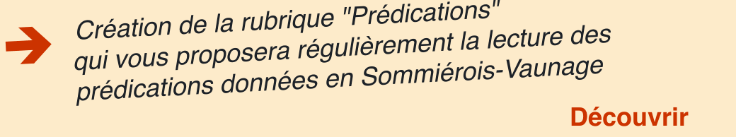 Création de la rubrique "Prédications"