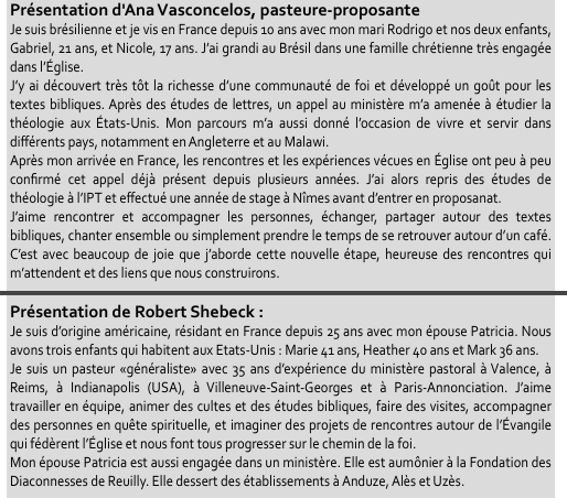 Présentation d'Ana Vasconcelos, pasteure-proposante 