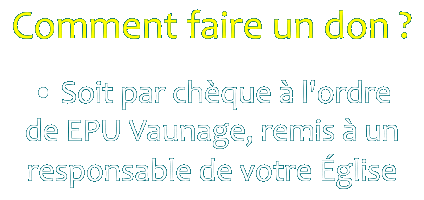 Comment faire un don ?